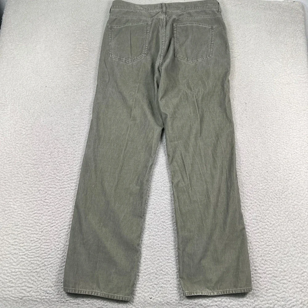 J Crew Vintage Cord Pants Mens 36x32 Straight Leg Corduroy Green Y2K Baggy Retro